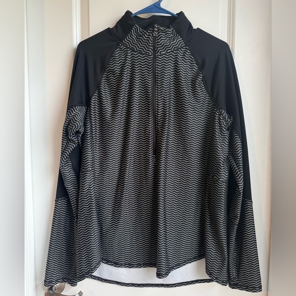 DSG Women’s Black and White Half-Zip Pullover, Size 2X - Picture 1 of 6